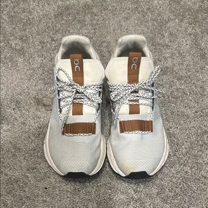 On Running White and Brown Sneakers Modern Design